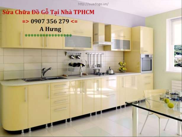 dịch vụ sơn sửa tân trang tủ bếp huyện Nhà Bè