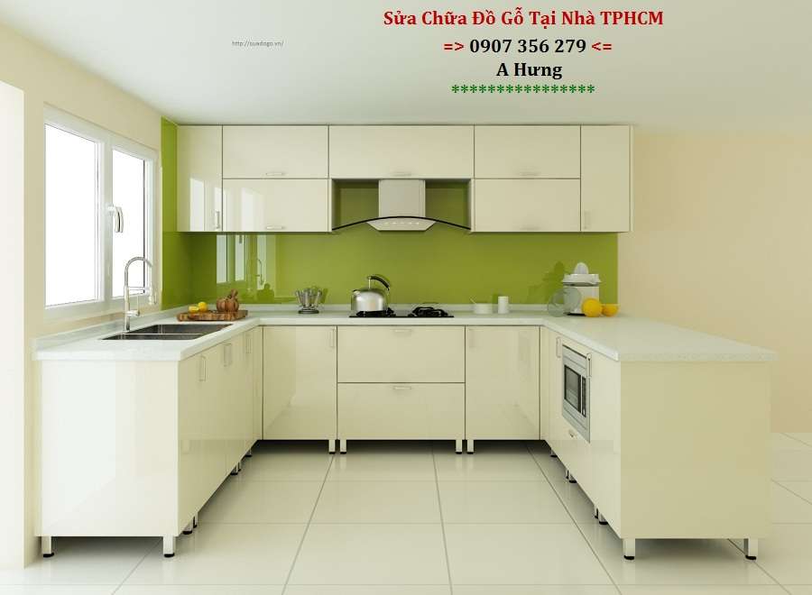 dịch vụ sơn sửa tân trang tủ bếp quận 12