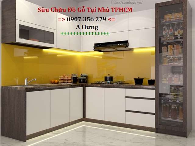 dịch vụ sơn sửa tân trang tủ bếp quận Phú Nhuận