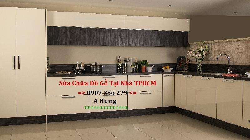 dịch vụ sơn sửa tân trang tủ bếp quận Tân Phú