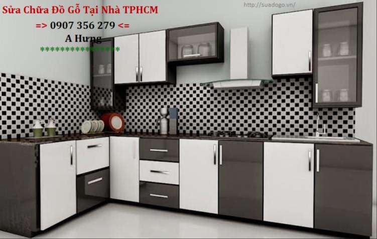 sơn sửa tủ bếp phường chợ Quán