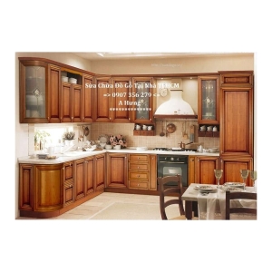 TỦ BẾP GỖ TỰ NHIÊN QUẬN 2